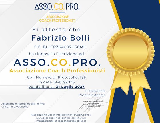 Attestato Iscrizione Asso.Co.Pro.